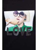 Šaty s potiskem model 18744034 černé - K-Fashion Šaty s potiskem model 18744034 černé - K-Fashion