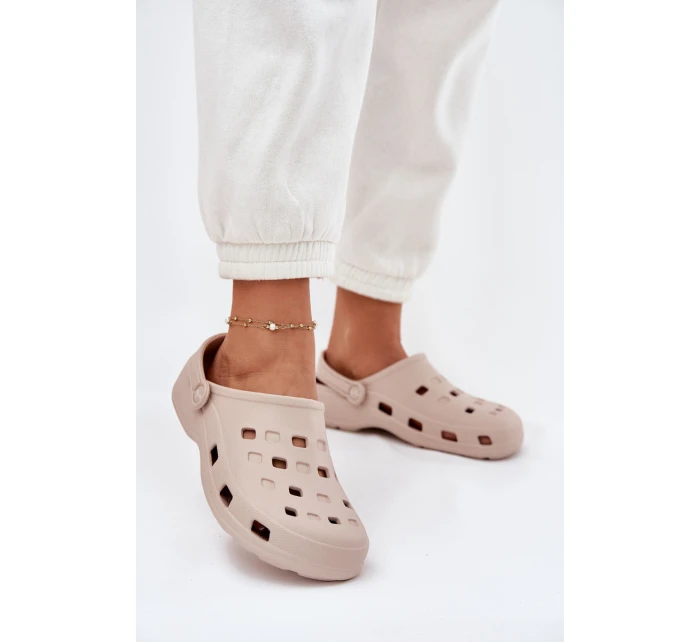 Dámské Pěnové Pantofle Béžové model 21698082 - Boto Dámské Pěnové Pantofle Béžové model 21698082 - Boto