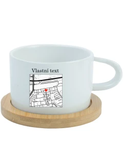 Personalizovaný hrneček Makronka s mapou