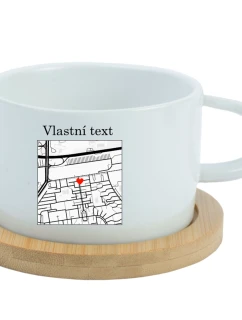 Personalizovaný hrneček Makronka s mapou