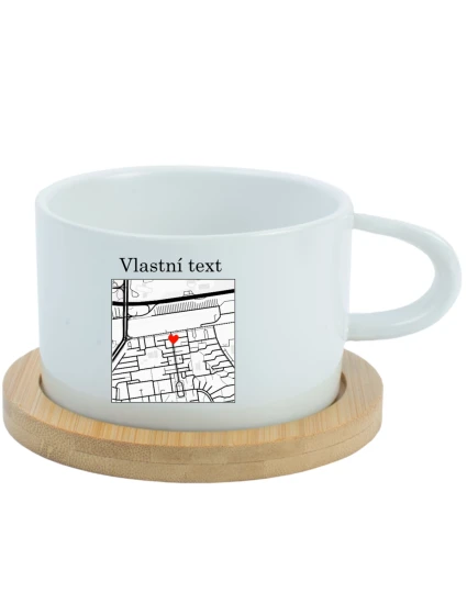 Personalizovaný hrneček Makronka s mapou Personalizovaný hrneček Makronka s mapou