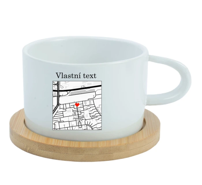 Personalizovaný hrneček Makronka s mapou Personalizovaný hrneček Makronka s mapou