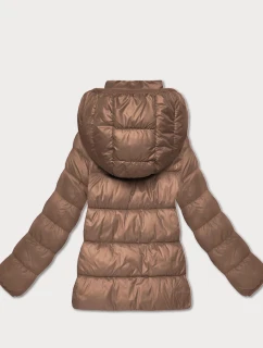Dámská prošívaná zimní bunda ve velbloudí barvě v délce k model 21758393 - HONEY WINTER