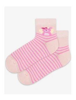 TENKÉ PONOŽKY BARVA 2-6 LET DÍVKY ROSE 21-23