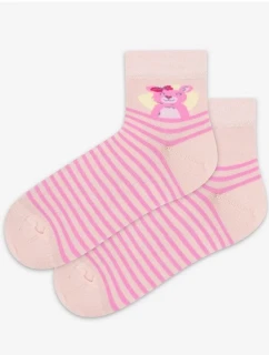 TENKÉ PONOŽKY BARVA 2-6 LET DÍVKY ROSE 21-23