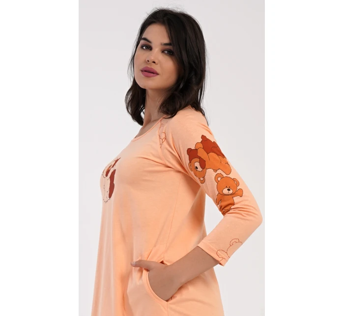 Dámské domácí šaty s tříčtvrtečním rukávem Patricia