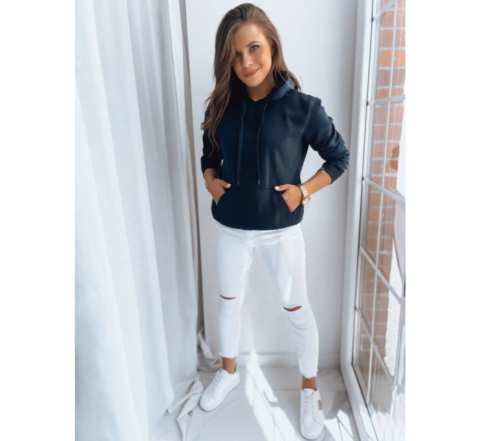 Dámská mikina s kapucí BASIC navy blue FashionStreet BY0561z