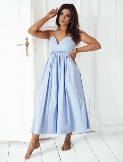 ELIENE midi šaty v modré barvě FashionStreet EY2441