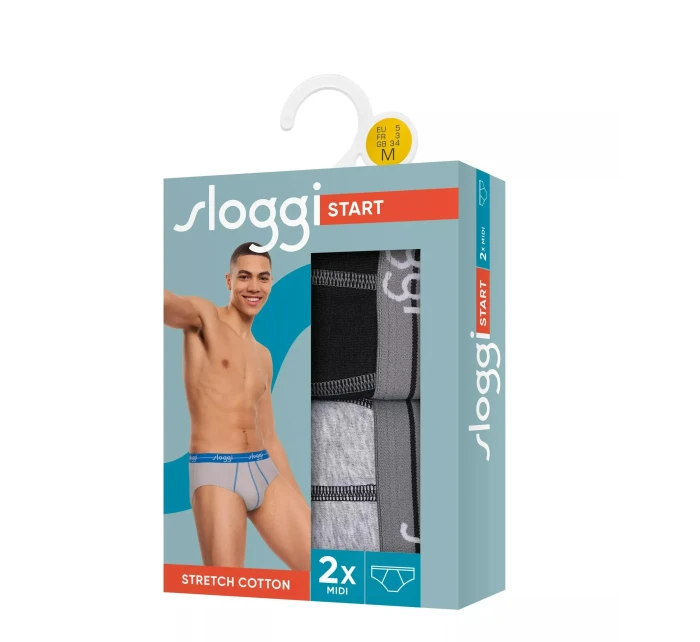 sloggi men Start Midi C2P box - GRAY - SLOGGI GRAY - SLOGGI