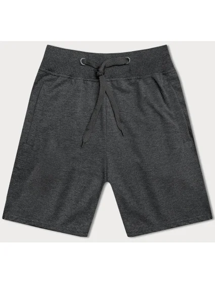 Tmavě šedé bavlněné pánské kraťasy (YW01046-A2) Tmavě šedé bavlněné pánské kraťasy (YW01046-A2)