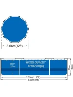 OVÁLNÝ RÁM BAZÉNU 366X76CM ULTRA SILNÝ 12016V63