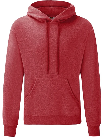 Fruit of the Loom Classic Hooded Sweat Mikina s kapucí 16.2208 heather red Fruit of the Loom Classic Hooded Sweat Mikina s kapucí 16.2208 heather red