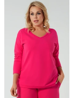 Italská móda Madri long barva:fuchsiová