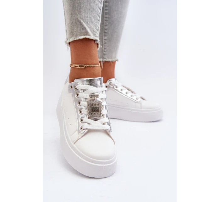 Dámské tenisky s ozdobou Bílé Celedria