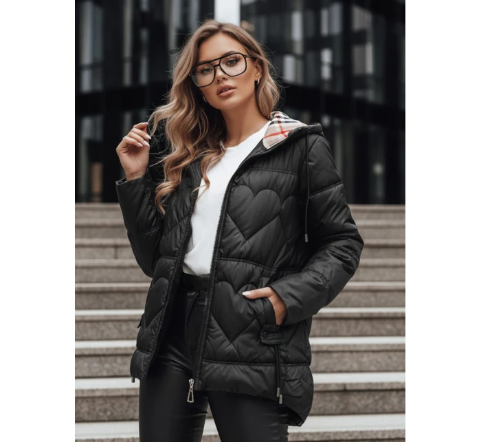 Dámská prošívaná bunda OLMO černá FashionStreet TY4242 Dámská prošívaná bunda OLMO černá FashionStreet TY4242