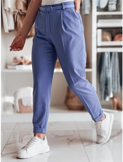 Ležérní dámské plisované kalhoty s páskem PLISSO modrá FashionStreet UY2517 Ležérní dámské plisované kalhoty s páskem PLISSO modrá FashionStreet UY2517