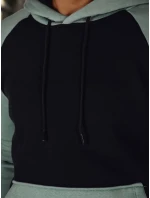 Pánská základní mikina s kapucí černá FashionStreet BX5896 Pánská základní mikina s kapucí černá FashionStreet BX5896