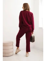 Dámský komplet z viskózy s ozdobným motivem a kalhotami model 21285315 - K-Fashion Dámský komplet z viskózy s ozdobným motivem a kalhotami model 21285315 - K-Fashion