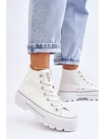 Látkové tenisky na platformě Big Star Bílá model 21610375 - Big Star Shoes