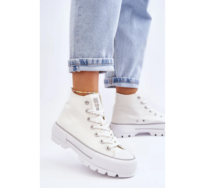 Látkové tenisky na platformě Big Star Bílá model 21610375 - Big Star Shoes