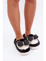 Kožešinové Pantofle S Mašlí Černé model 21681723 - Boto Kožešinové Pantofle S Mašlí Černé model 21681723 - Boto