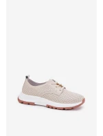 Kožené Polobotky Dámské S   Béžové model 21692665 - Artiker