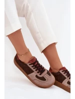 Kožené semišové barefoot tenisky dámské model 21711165 hnědé - Zazoo