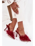 Lodičky s a patou bordó model 21715210 - Boto