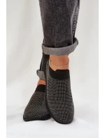 Dámské nazouvací sportovní boty se zdobením – černé