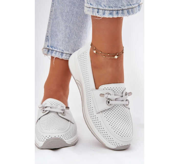 Dámské polobotky na platformě 56C2101 Bílá - Artiker Dámské polobotky na platformě 56C2101 Bílá - Artiker