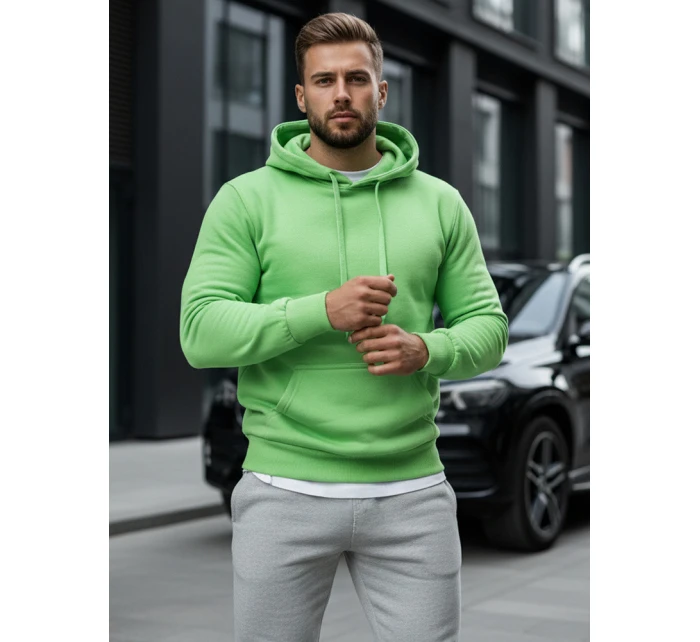 Pánská mikina s kapucí mint FashionStreet BX5082