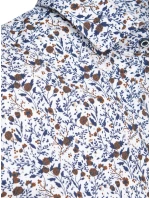 Pánská vzorovaná košile s krátkým rukávem bílá FashionStreet KX1075 Pánská vzorovaná košile s krátkým rukávem bílá FashionStreet KX1075