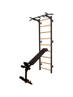 GYMNASTICKÝ ŽEBŘÍK SE CVIČEBNÍ TYČÍ, ZÁBRADLÍM A LAVIČKOU 723B