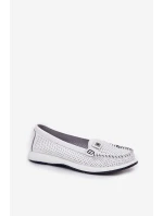 Dámské Kožené Mokasíny S.Barski LR51-673 Bílé