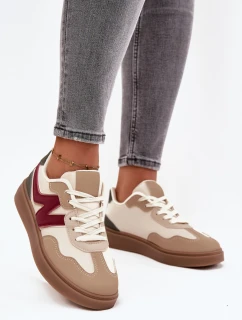 Dámské nízké ekologické kožené tenisky Bežowe Givelle