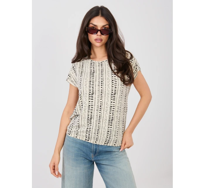 T shirt D12110M02646F jasny beżowy T shirt D12110M02646F jasny beżowy