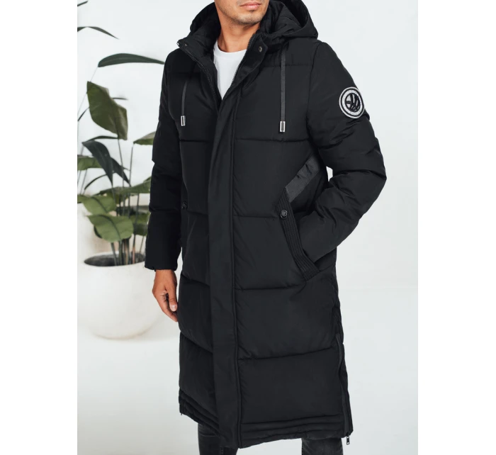 Pánská zimní bunda s kapucí černá TX5068