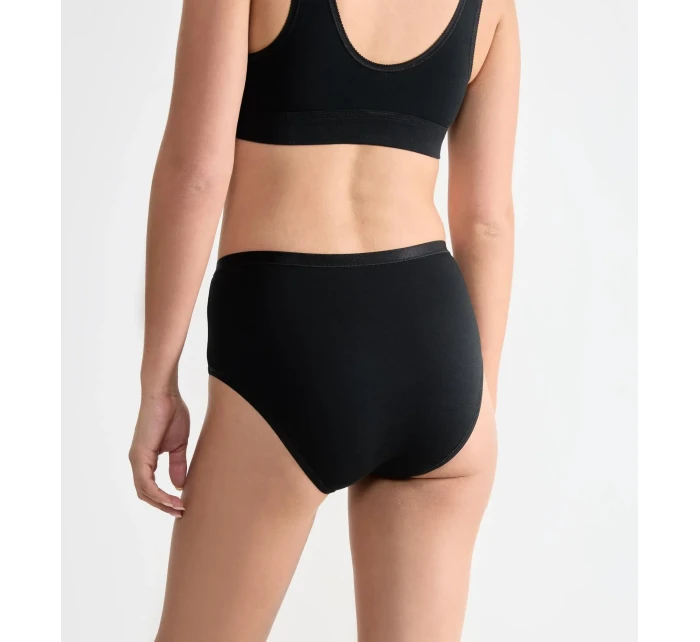 Dámské kalhotky GO Daily Cotton Midi 3P - BLACK - černé 0004 - SLOGGI Dámské kalhotky GO Daily Cotton Midi 3P - BLACK - černé 0004 - SLOGGI