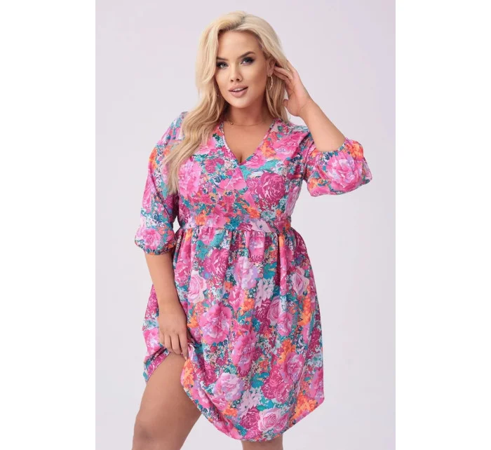 dámské letní květované šaty model 20070170 - Moon dámské letní květované šaty model 20070170 - Moon