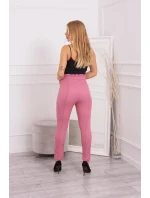 Tmavě růžové zkrácené kalhoty