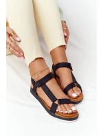 Dámské Sandály Na Gumové Podrážce Cerné Stranger Dámské Sandály Na Gumové Podrážce Cerné Stranger