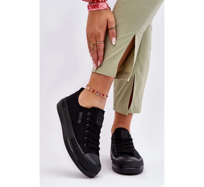 Nízké šněrovací tenisky Big Star LL274967 Černé Nízké šněrovací tenisky Big Star LL274967 Černé