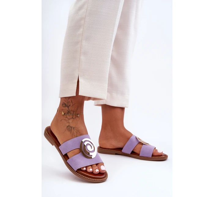 Módní Pantofle S Ozdobou Fialové Deep model 21627923 - Boto Módní Pantofle S Ozdobou Fialové Deep model 21627923 - Boto