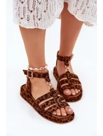 Dámské sandály na platformě se zlatým detailem model 21699026 - Boto