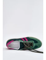 model 21703126 Semišové Nízké Dámské Tenisky Tmavě Zelené - Zazoo model 21703126 Semišové Nízké Dámské Tenisky Tmavě Zelené - Zazoo