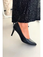 Kožené lodičky model 21821724 Černé - SERGIO LEONE Kožené lodičky model 21821724 Černé - SERGIO LEONE