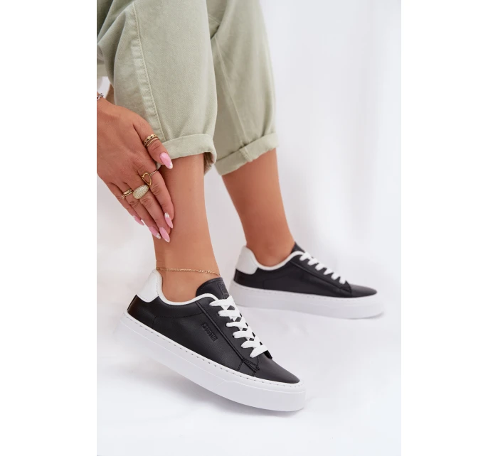 Dámské tenisky z eko kůže Big Star TT274927 HI-POLY SYSTEM Černé