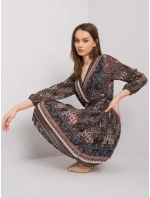 Šaty DHJ SK model 17355672 černá a béžová - FPrice Šaty DHJ SK model 17355672 černá a béžová - FPrice