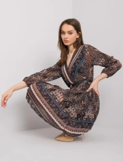 Šaty DHJ SK 10201.93P černá a béžová