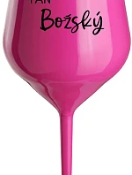 PAN BOŽSKÝ - růžová nerozbitná sklenice na víno 470 ml